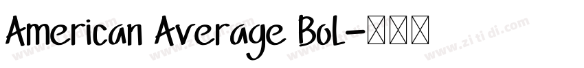 American Average Bol字体转换